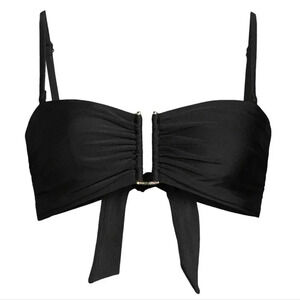 TIME AND TRU Women's Plus U-Ring Bandeau Swim Top Only. (New)